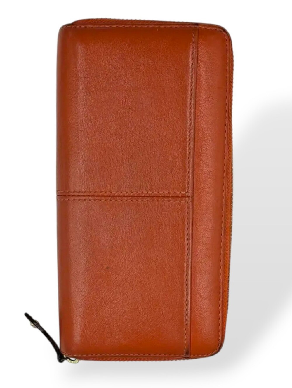Coach Ashley Vintage Wallet Coral Orange Leather Zip Around Organizer Y2K - Picture 3 of 16